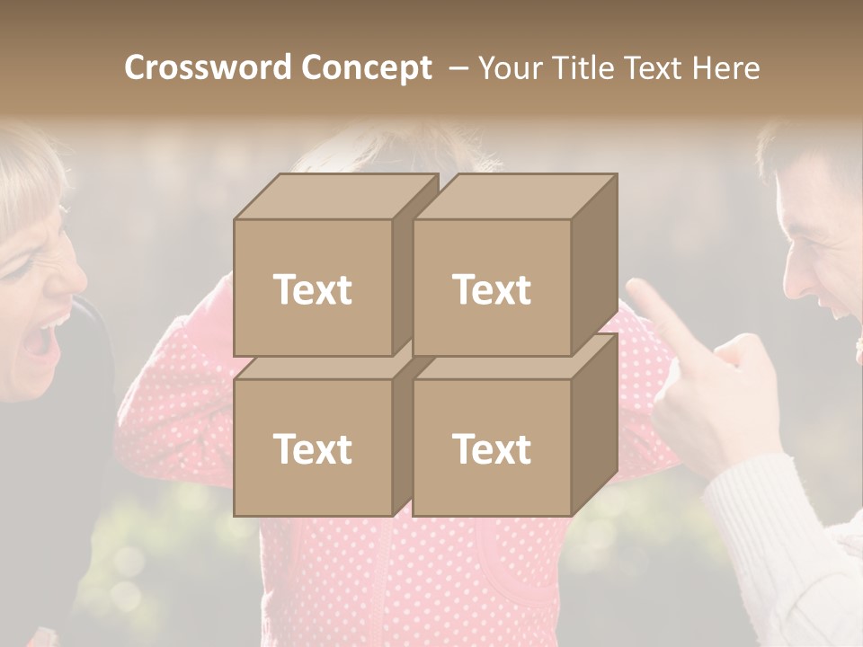 People Conflict Girl PowerPoint Template