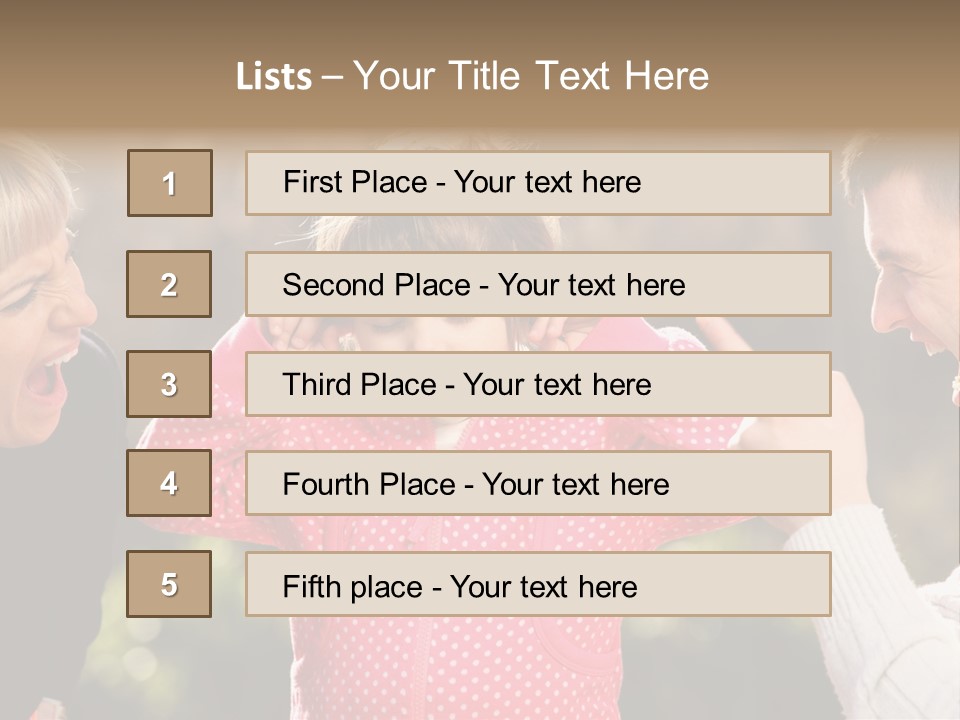 People Conflict Girl PowerPoint Template