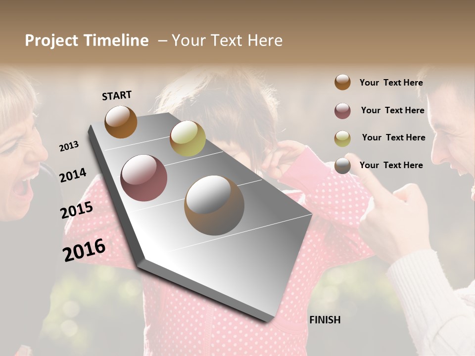 People Conflict Girl PowerPoint Template