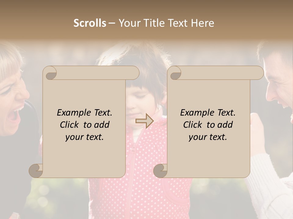 People Conflict Girl PowerPoint Template