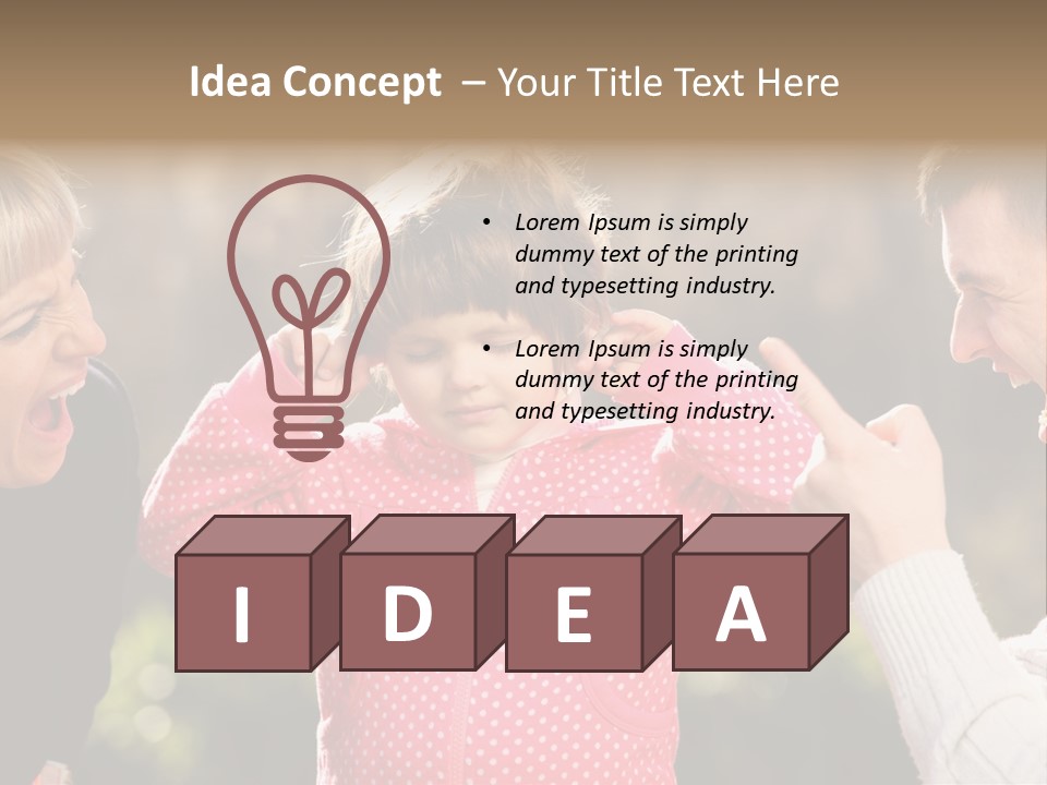 People Conflict Girl PowerPoint Template