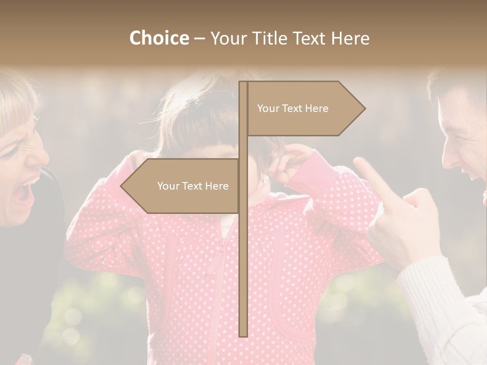 People Conflict Girl PowerPoint Template