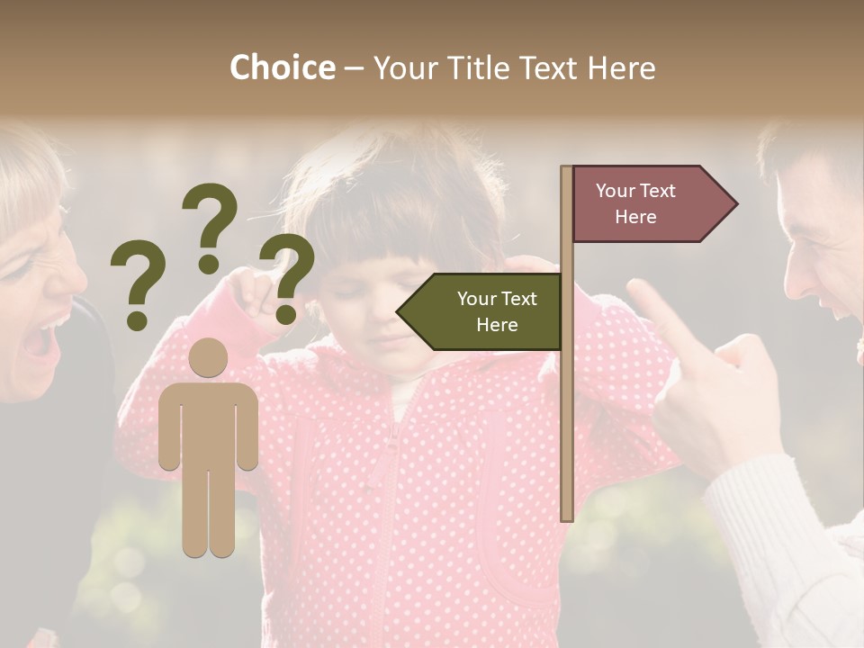 People Conflict Girl PowerPoint Template