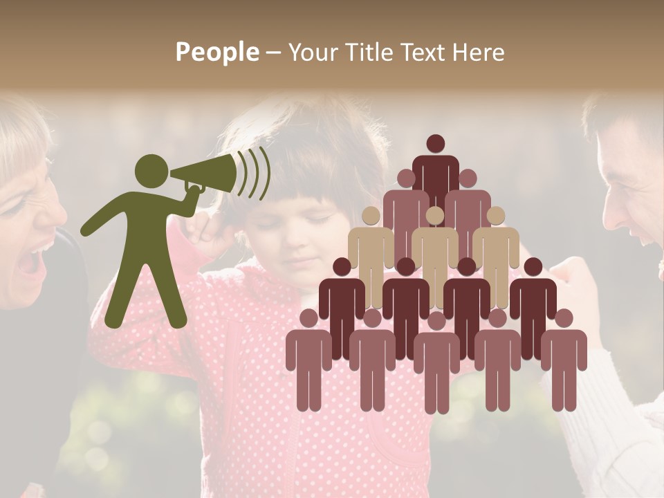 People Conflict Girl PowerPoint Template