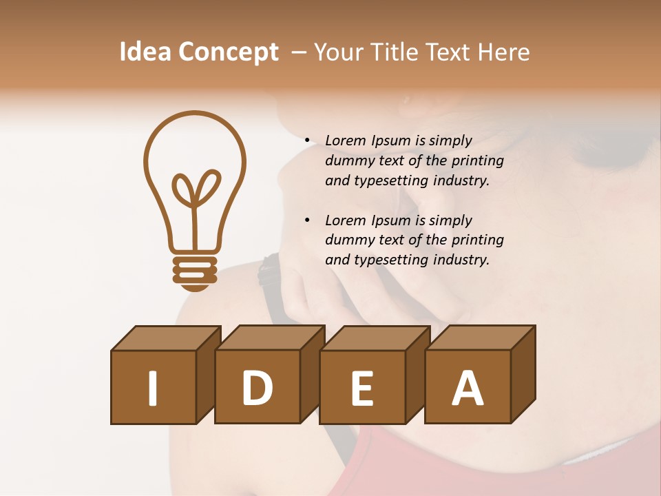 Ethnic Woman Sensitive PowerPoint Template