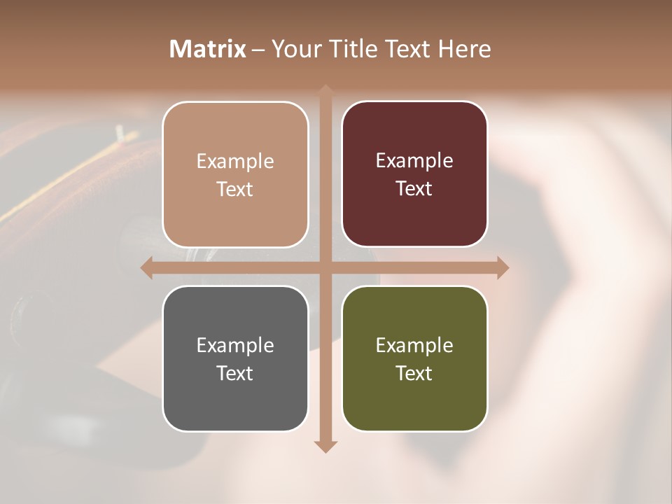 Horizontal Music Violin PowerPoint Template