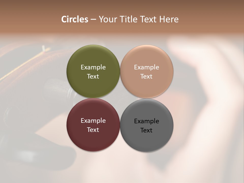 Horizontal Music Violin PowerPoint Template