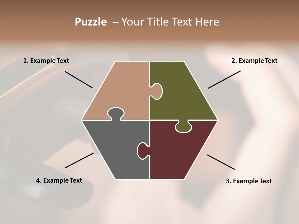 Horizontal Music Violin PowerPoint Template