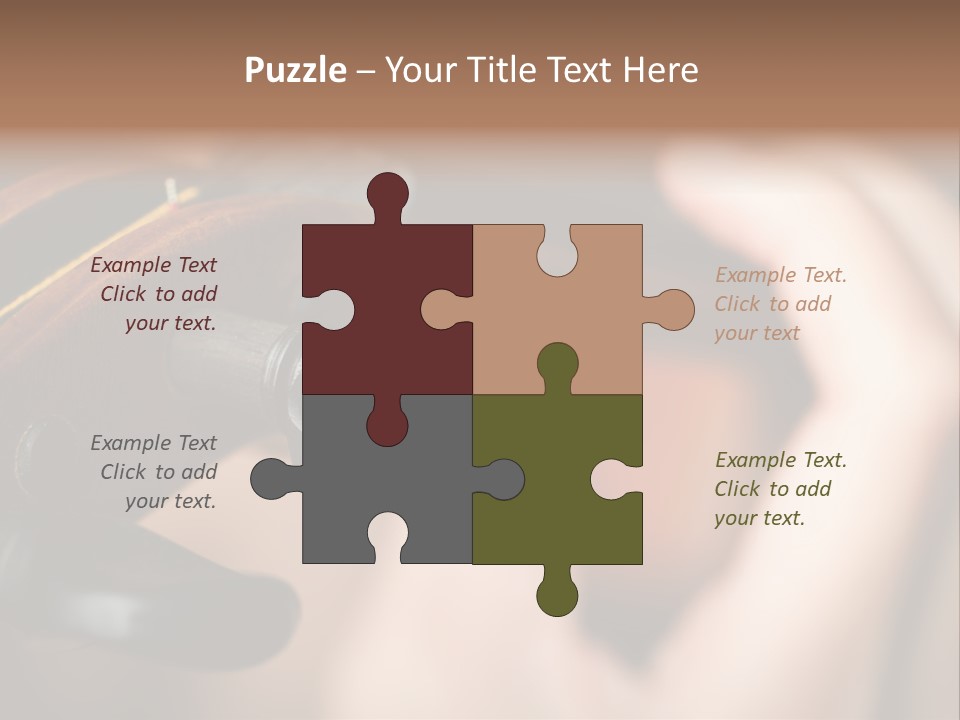 Horizontal Music Violin PowerPoint Template