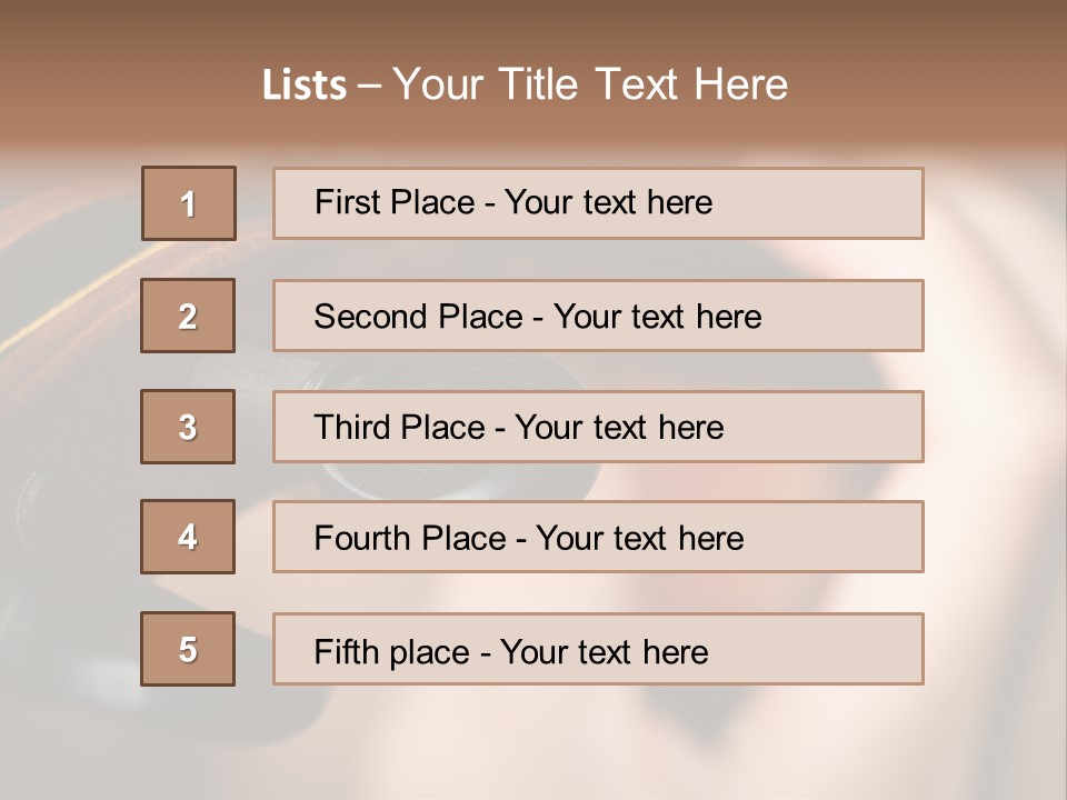 Horizontal Music Violin PowerPoint Template