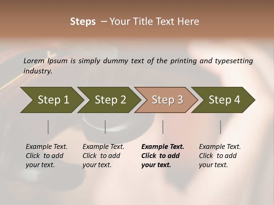 Horizontal Music Violin PowerPoint Template