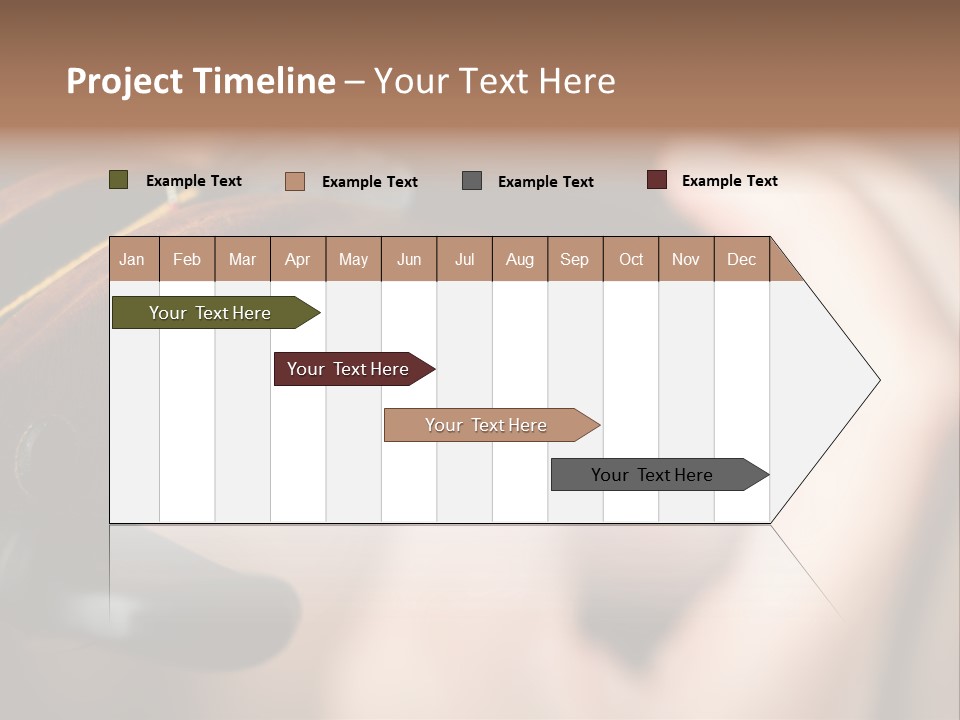 Horizontal Music Violin PowerPoint Template