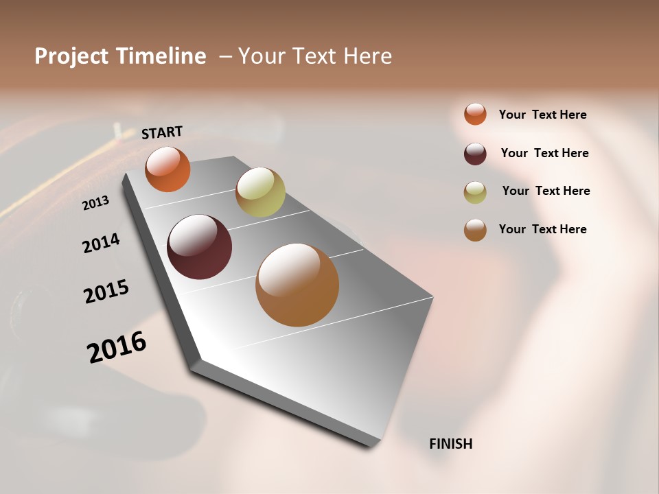 Horizontal Music Violin PowerPoint Template