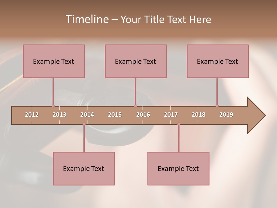 Horizontal Music Violin PowerPoint Template