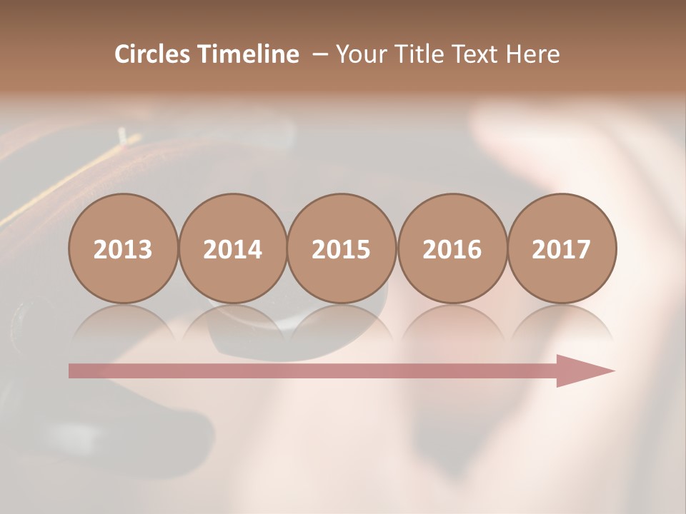Horizontal Music Violin PowerPoint Template