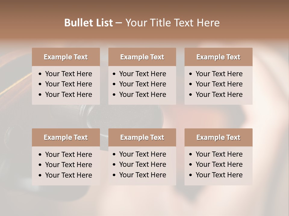 Horizontal Music Violin PowerPoint Template