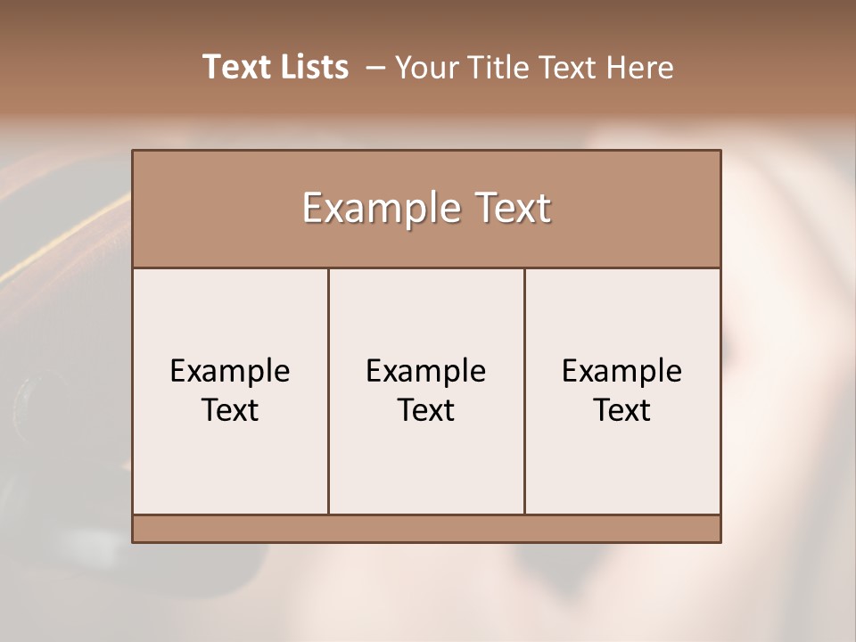 Horizontal Music Violin PowerPoint Template