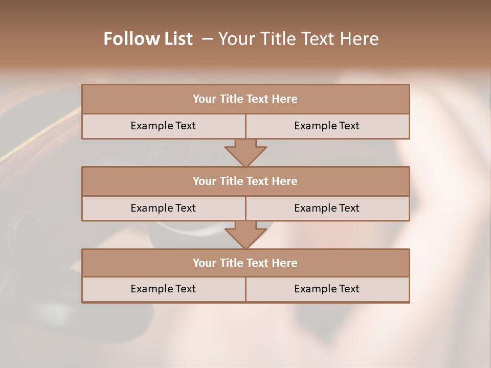 Horizontal Music Violin PowerPoint Template