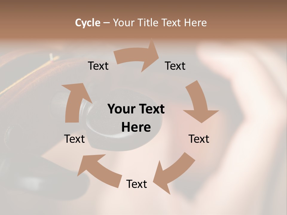 Horizontal Music Violin PowerPoint Template