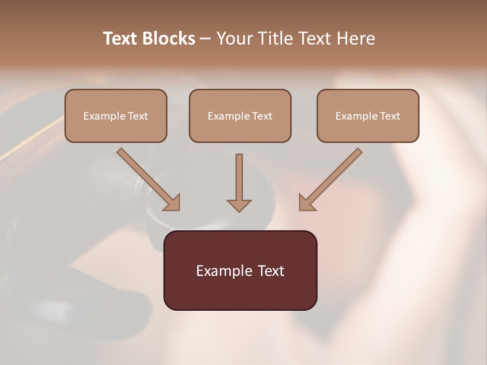 Horizontal Music Violin PowerPoint Template