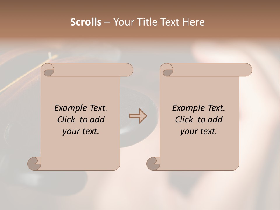 Horizontal Music Violin PowerPoint Template