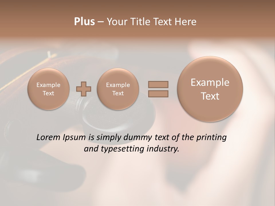 Horizontal Music Violin PowerPoint Template