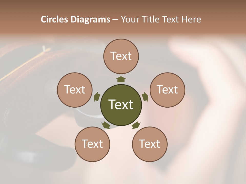 Horizontal Music Violin PowerPoint Template