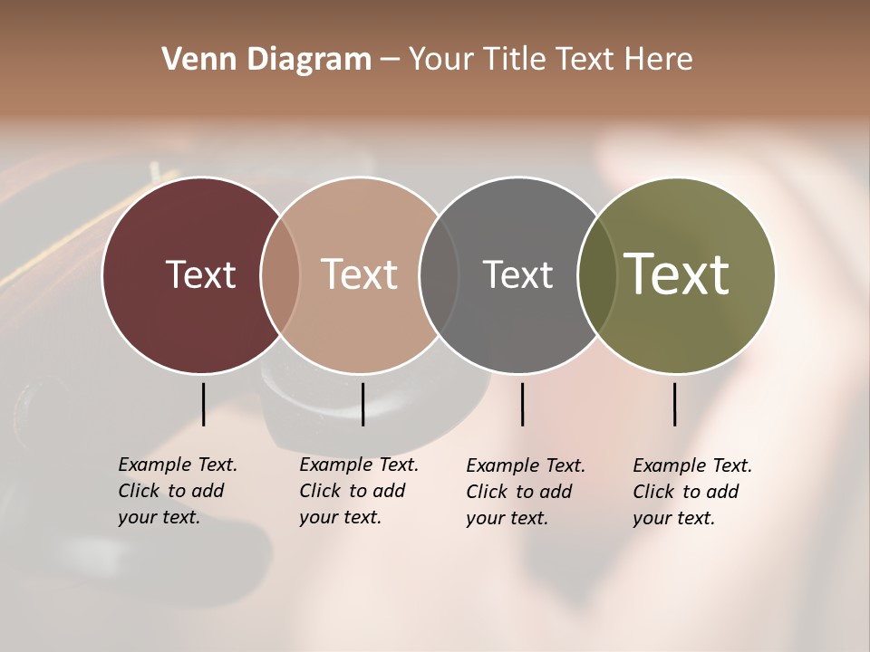 Horizontal Music Violin PowerPoint Template