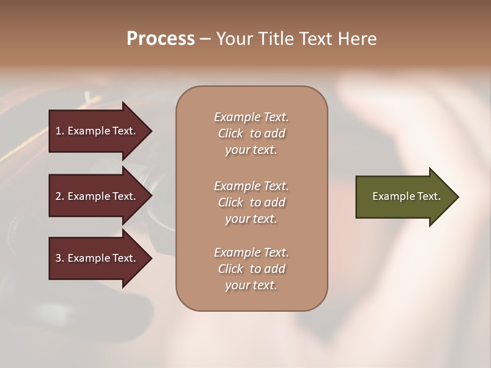 Horizontal Music Violin PowerPoint Template