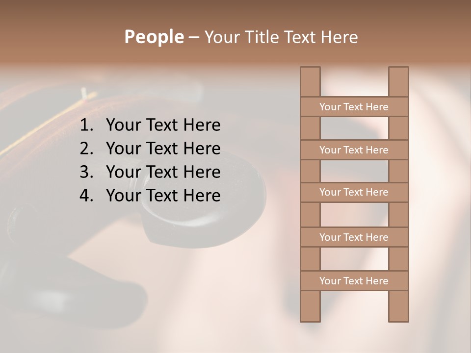 Horizontal Music Violin PowerPoint Template