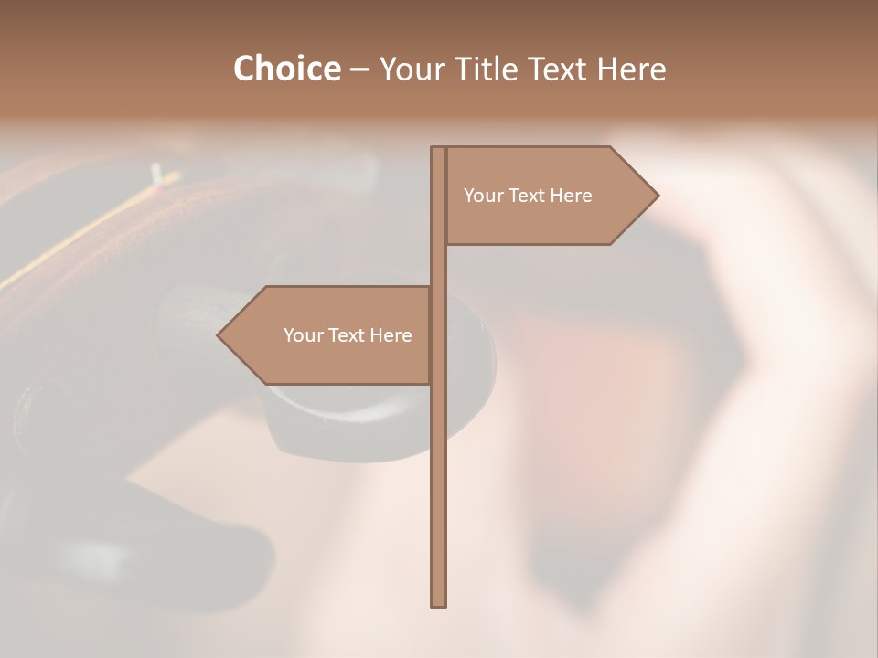 Horizontal Music Violin PowerPoint Template