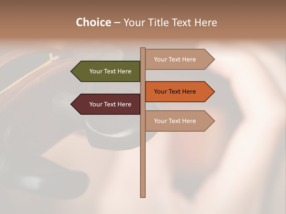Horizontal Music Violin PowerPoint Template