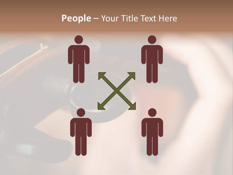 Horizontal Music Violin PowerPoint Template