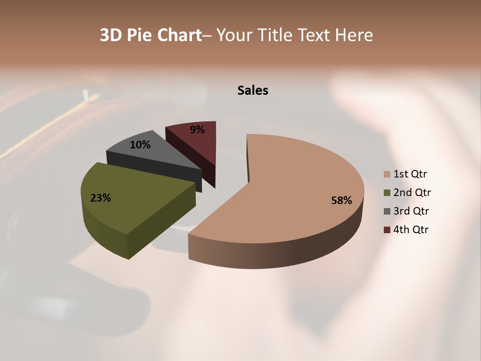 Horizontal Music Violin PowerPoint Template