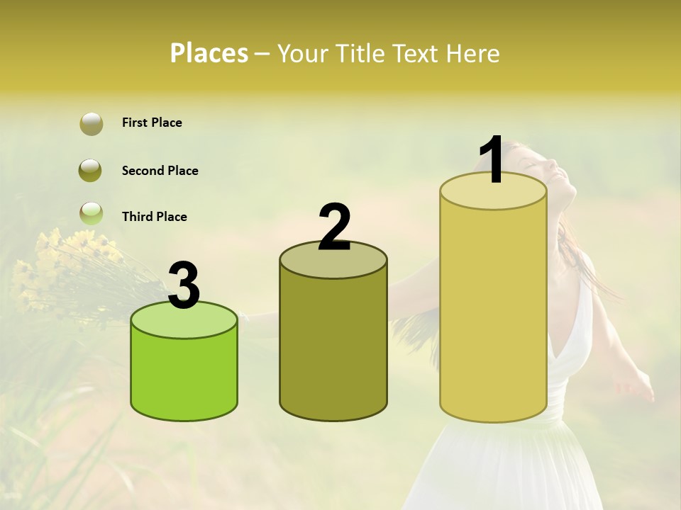 Head Pretty Caucasian PowerPoint Template