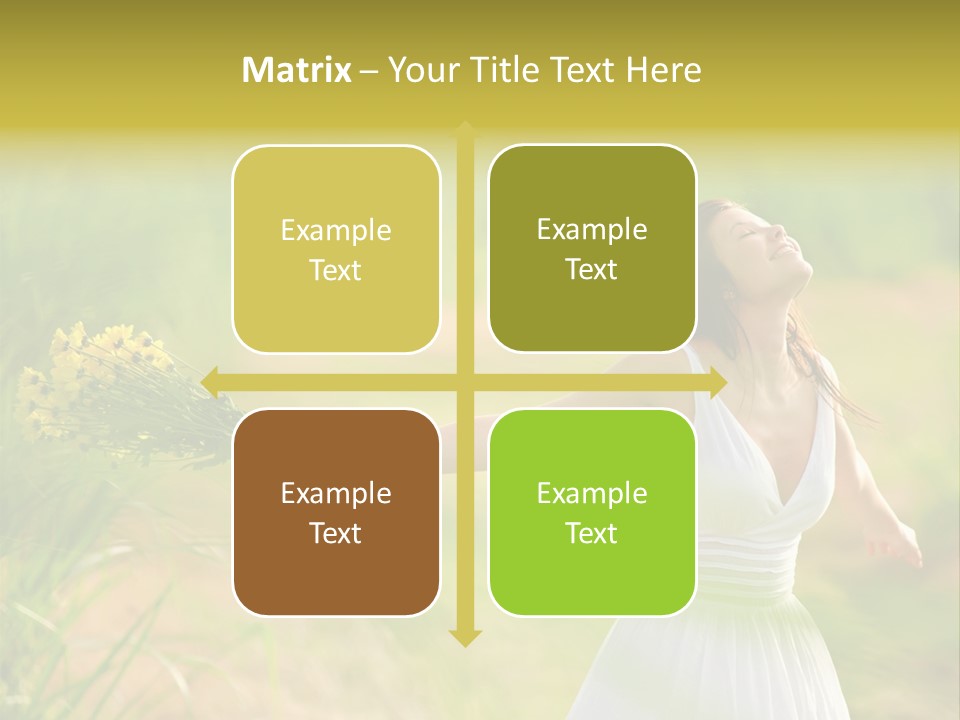 Head Pretty Caucasian PowerPoint Template