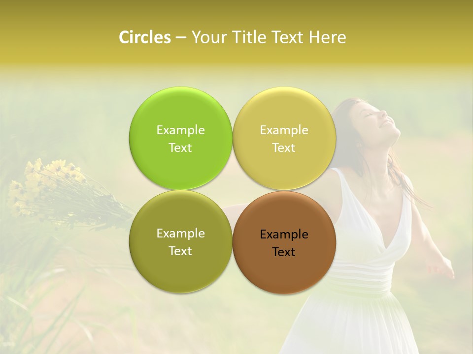 Head Pretty Caucasian PowerPoint Template