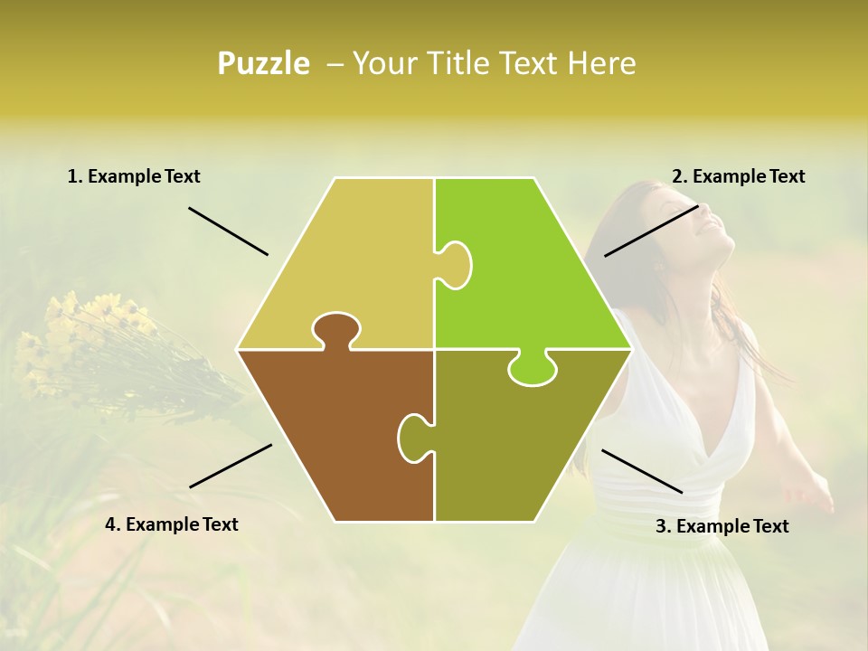 Head Pretty Caucasian PowerPoint Template