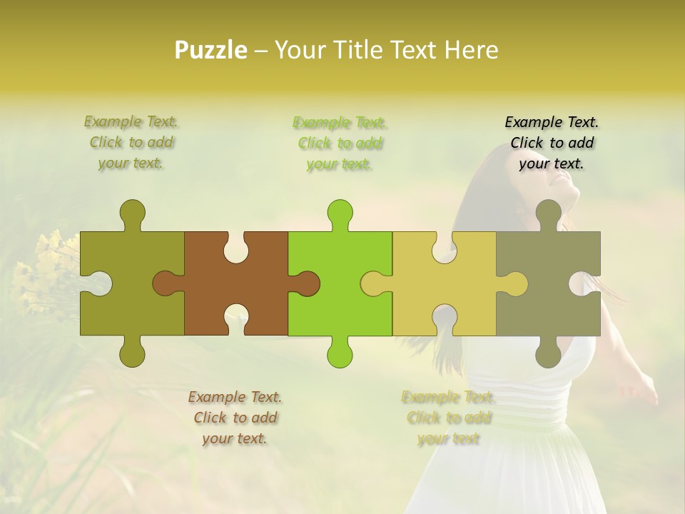 Head Pretty Caucasian PowerPoint Template