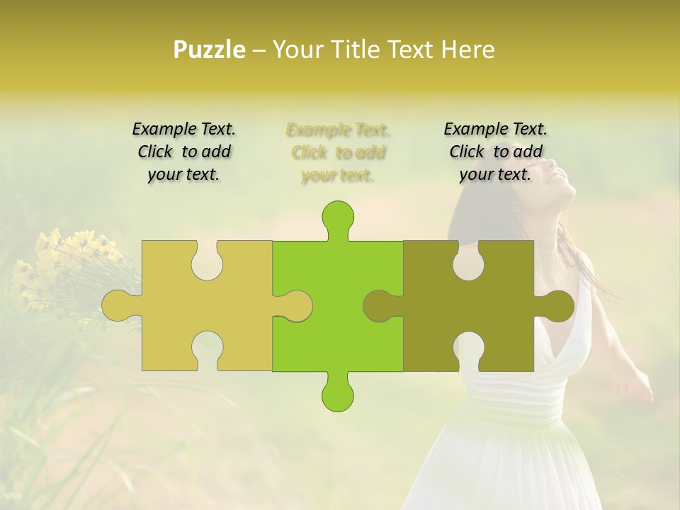 Head Pretty Caucasian PowerPoint Template