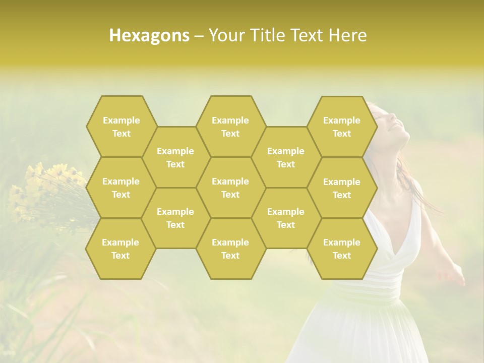 Head Pretty Caucasian PowerPoint Template