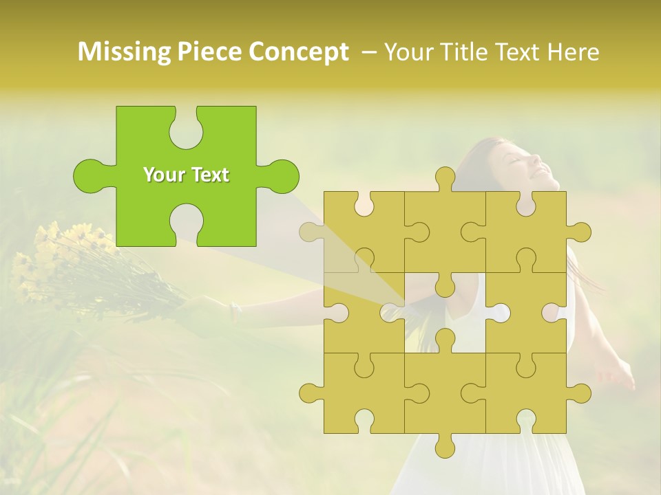 Head Pretty Caucasian PowerPoint Template