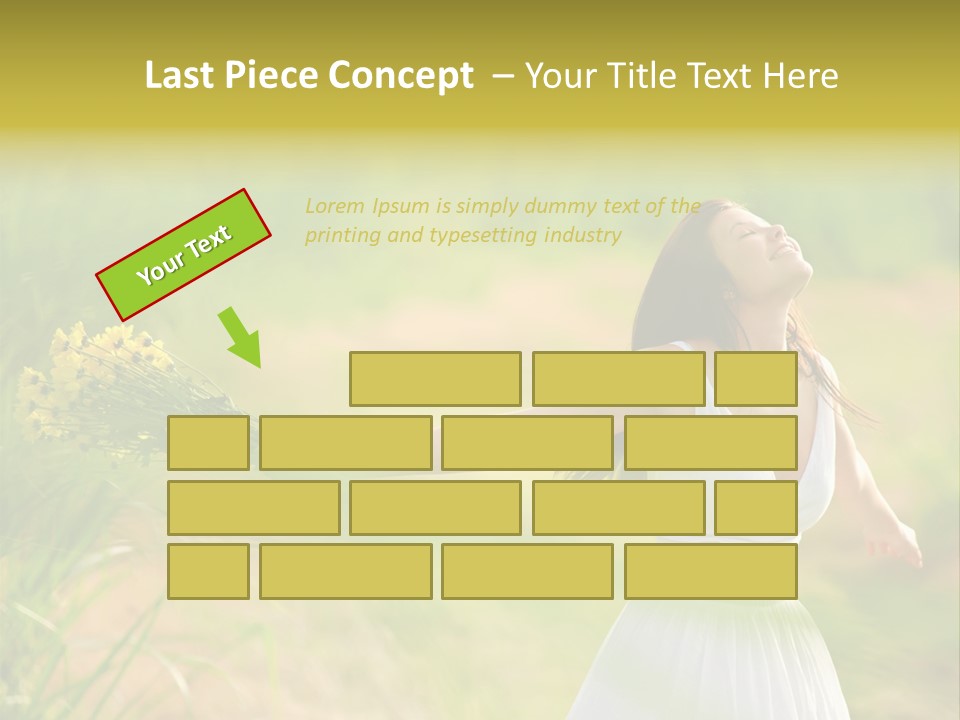 Head Pretty Caucasian PowerPoint Template