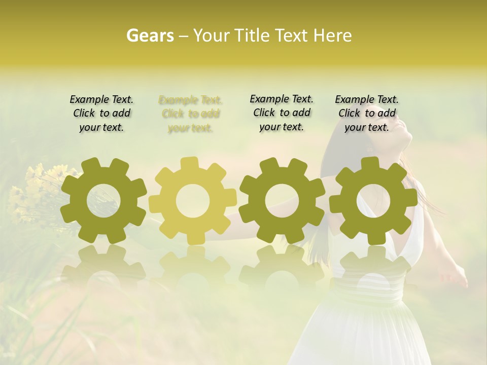 Head Pretty Caucasian PowerPoint Template