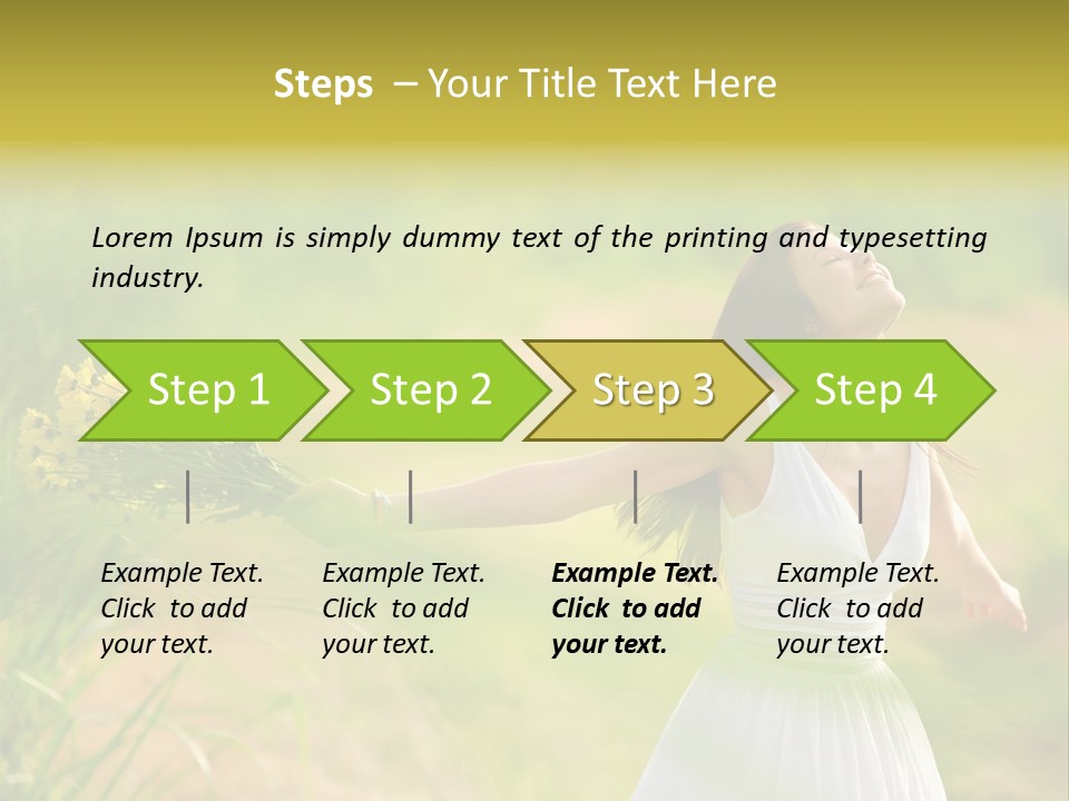 Head Pretty Caucasian PowerPoint Template