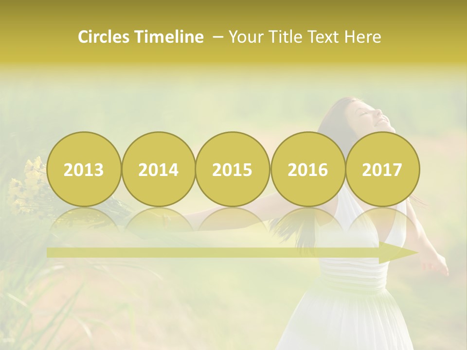 Head Pretty Caucasian PowerPoint Template