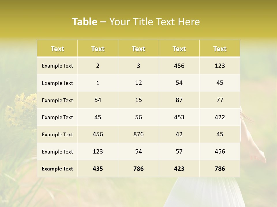 Head Pretty Caucasian PowerPoint Template