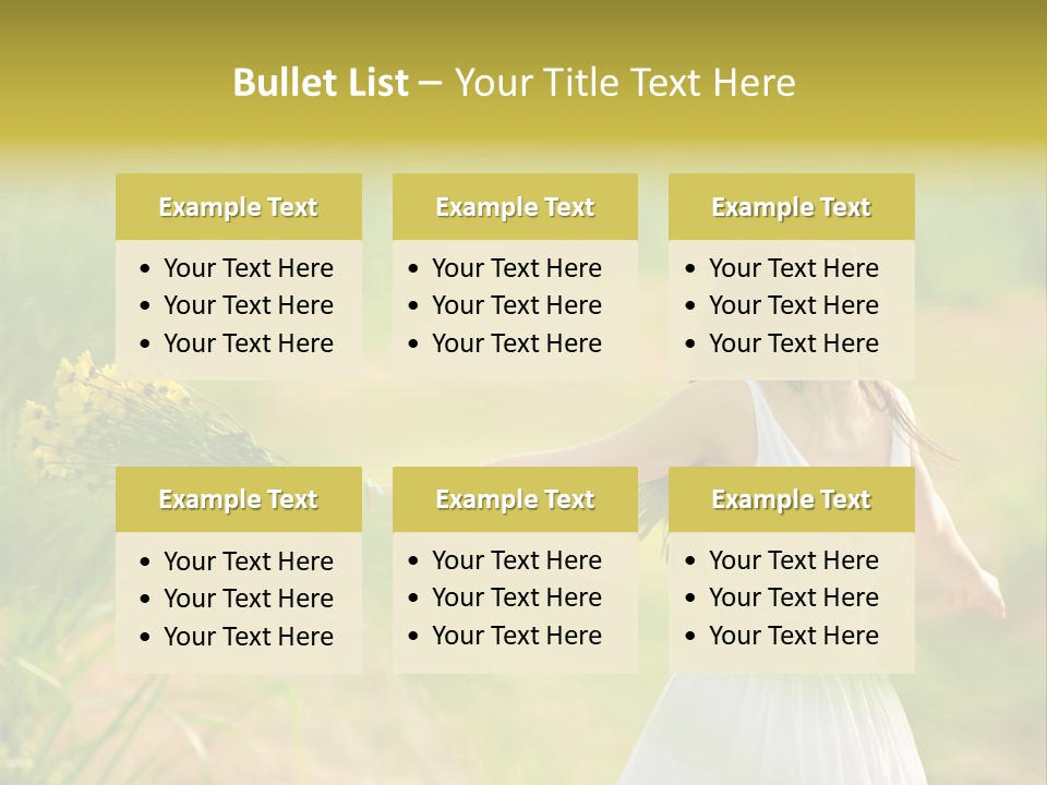 Head Pretty Caucasian PowerPoint Template