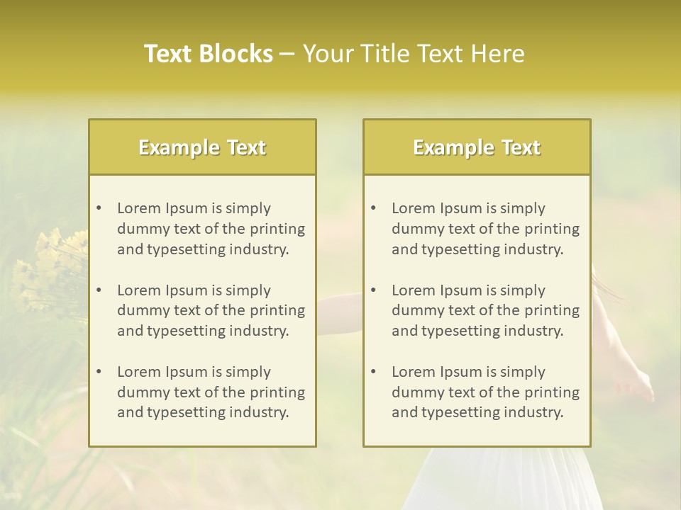 Head Pretty Caucasian PowerPoint Template
