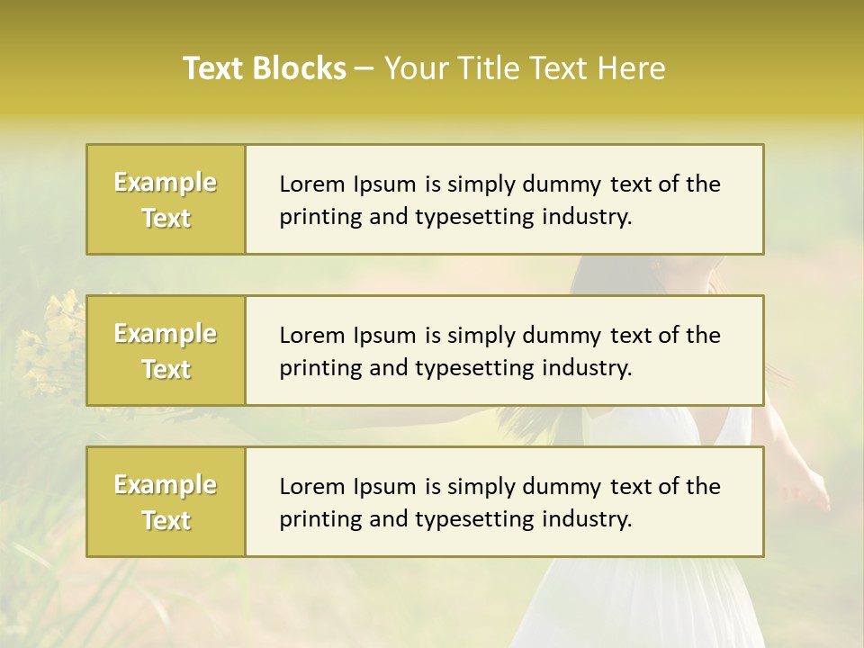 Head Pretty Caucasian PowerPoint Template